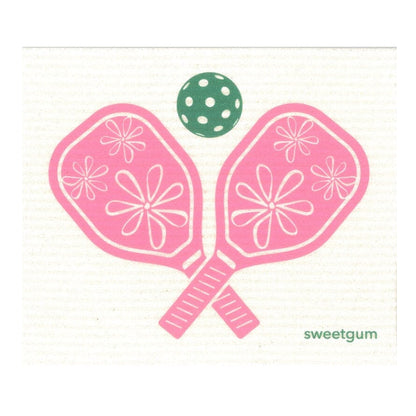 Pickleball Paddles | Pink & Green Swedish dishcloth