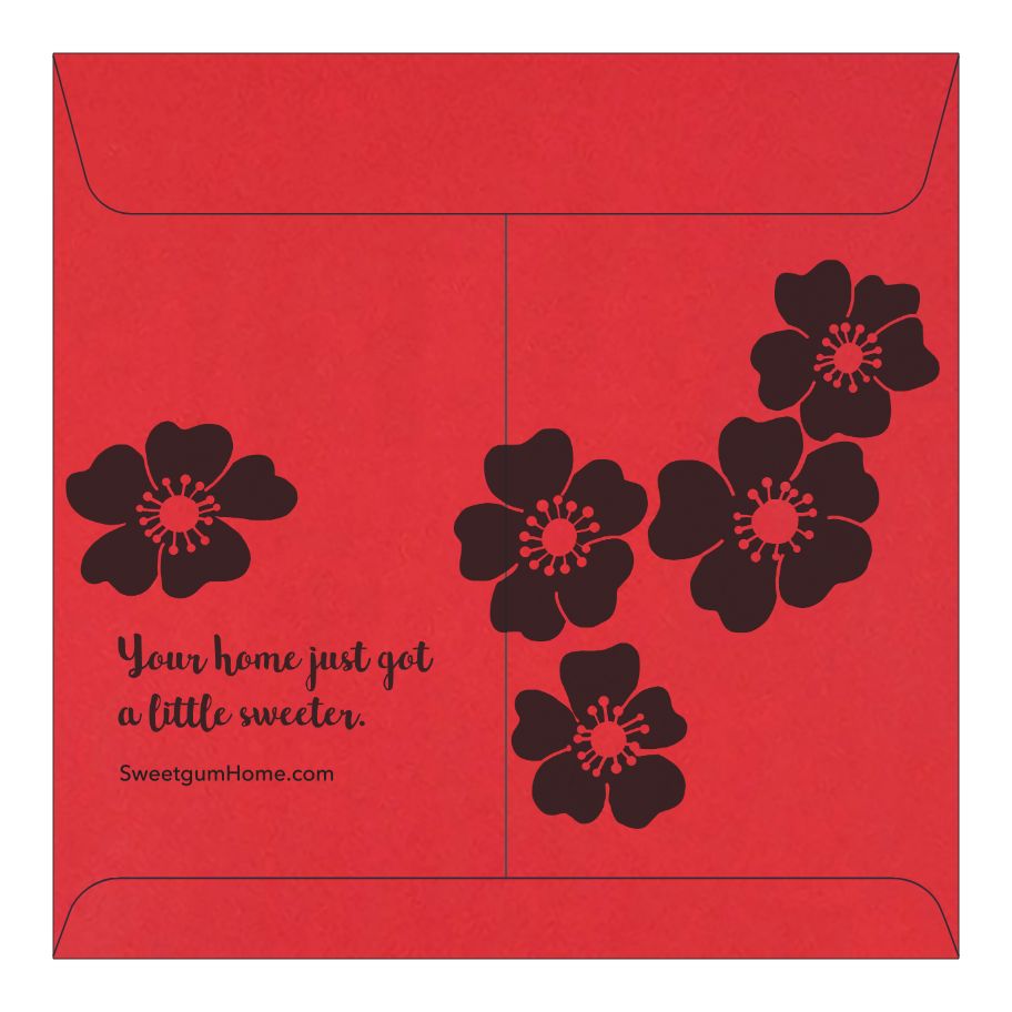 Red Sweetgum Home envelope | Perfect for holiday gifting!