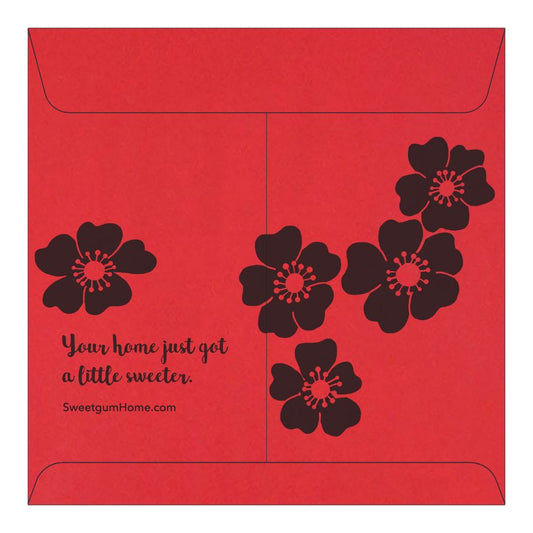 Red Sweetgum Home envelope | Perfect for holiday gifting!