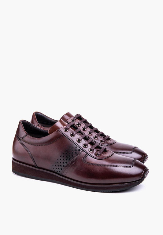 Sepol Richmond Men's Leather Sneaker Brown