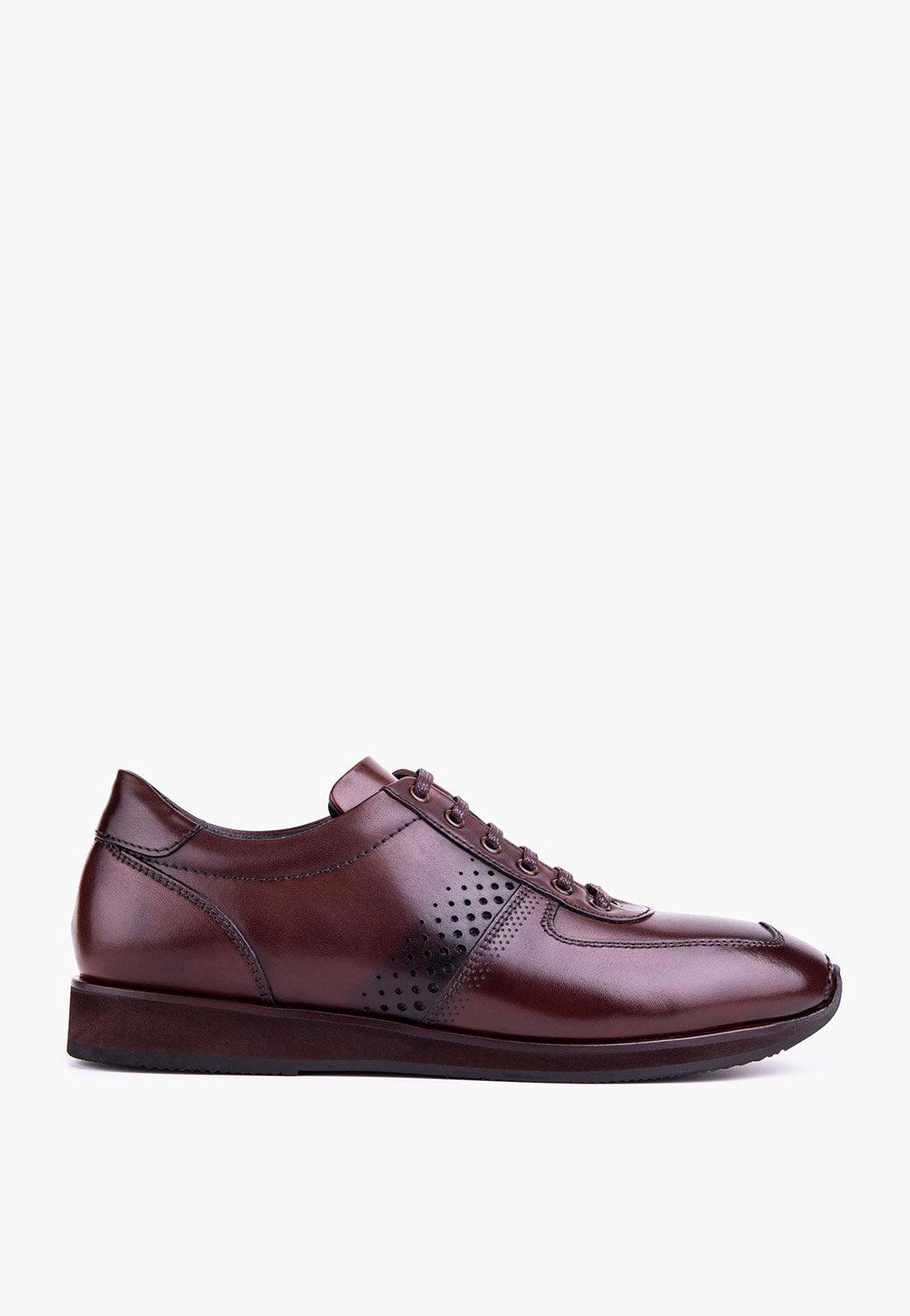 Sepol Richmond Men's Leather Sneaker Brown