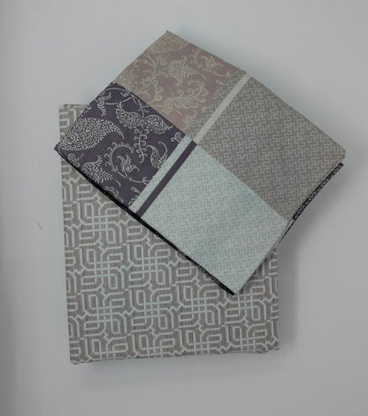 DaDa Bedding Jacquard Grey Floral Paisley Fitted Sheet & Pillow Cases Set (FTS8222)