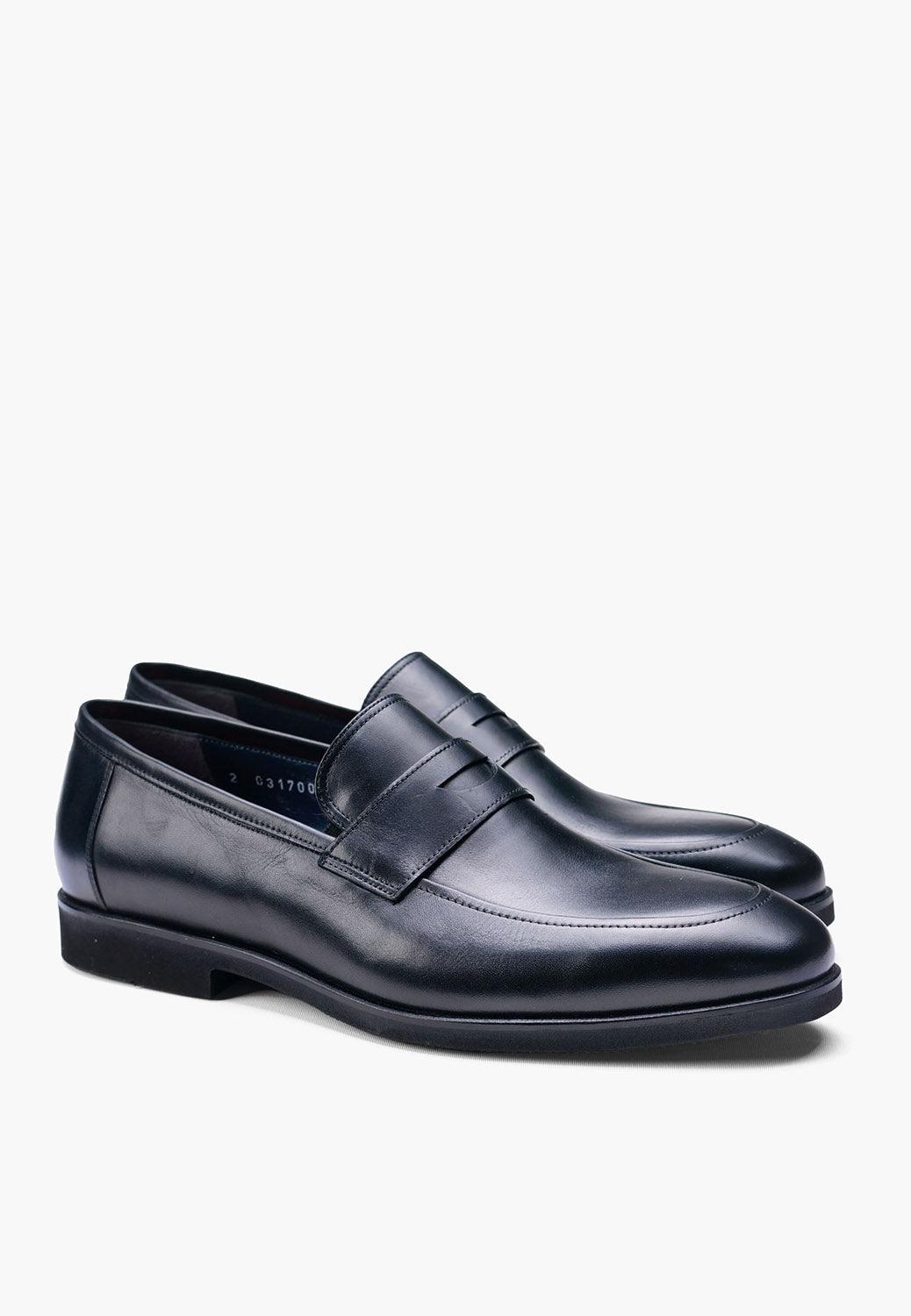 Sepol Soho Men's Light Penny Loafer Black