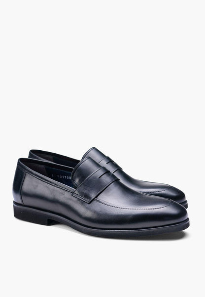 Sepol Soho Men's Light Penny Loafer Black