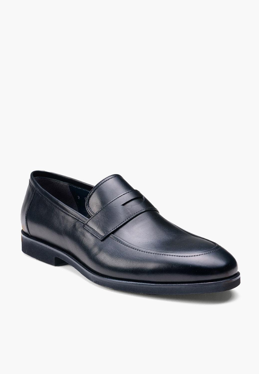 Sepol Soho Men's Light Penny Loafer Black