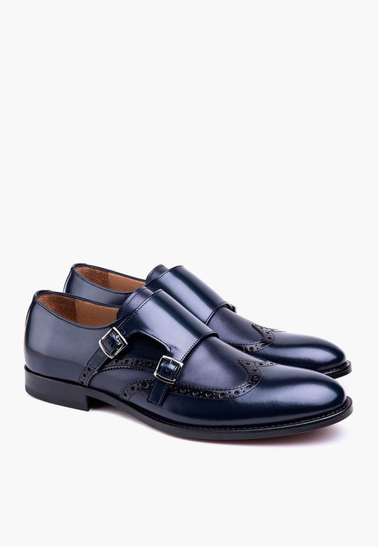 Sepol Stunner Men's Double Monk Navy
