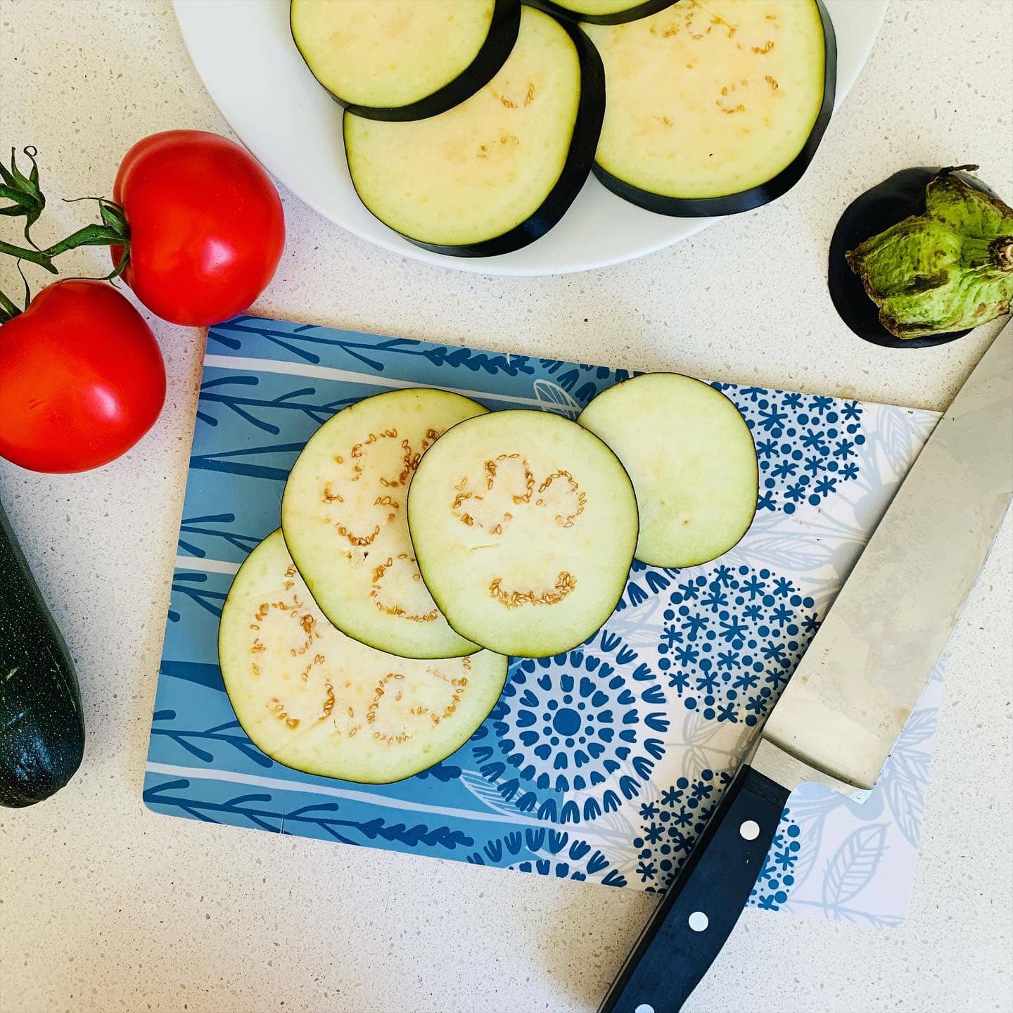 Sustainable Cutting Board | Bloom in Blue