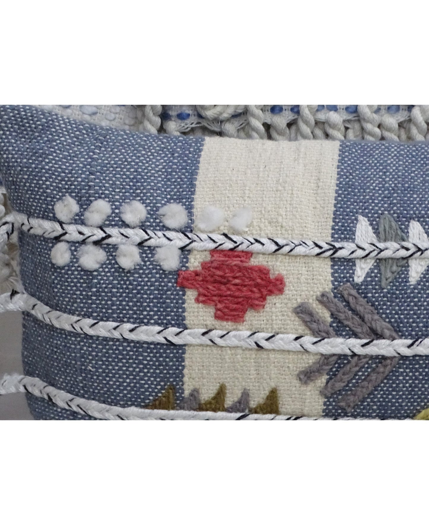 Decorative Embroidery Throw Pillow 12" X 30"