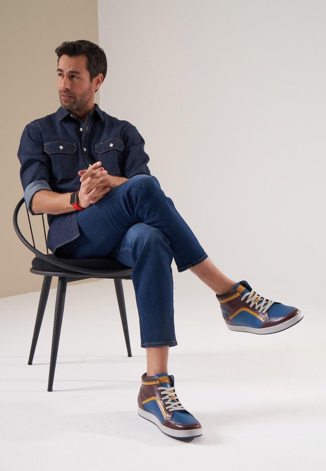 Sepol Urban Men's High Top Multicolor Sneaker