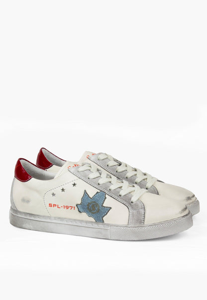 Sepol Women's W-Fresh Distressed Sneaker White
