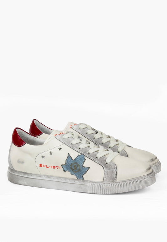 Sepol Women's W-Fresh Distressed Sneaker White