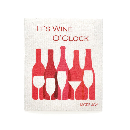 Wine O'Clock Swedish Dishcloth