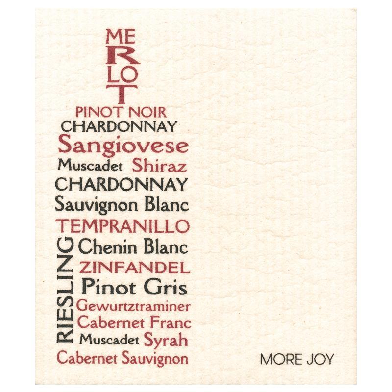 Wine Varietals Swedish Dishcloth