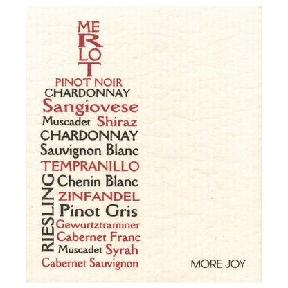 Wine Varietals Swedish Dishcloth